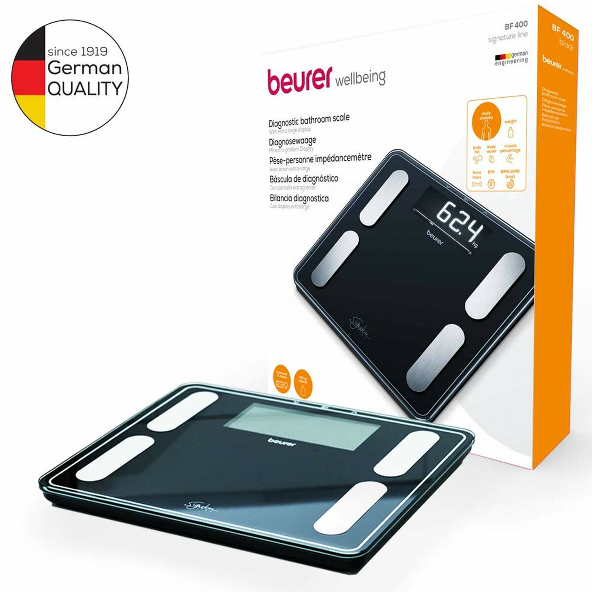 Báscula Digital de Baño Beurer BF400 NEGRO 2 S7611990_1