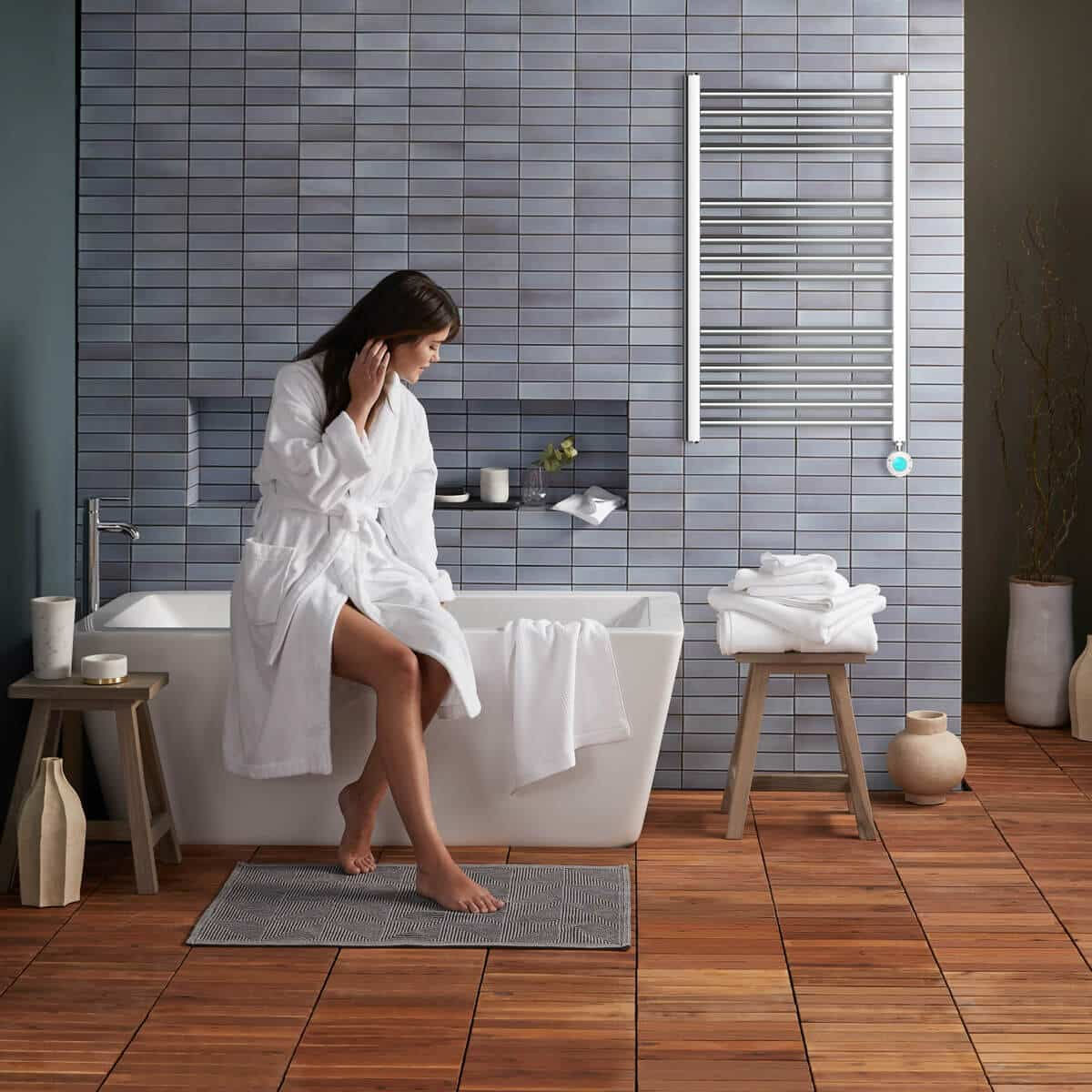 Toallero Eléctrico de Pared Haeger TW-40C.007A 400 W 80 x 50 cm 2 S77185828_1