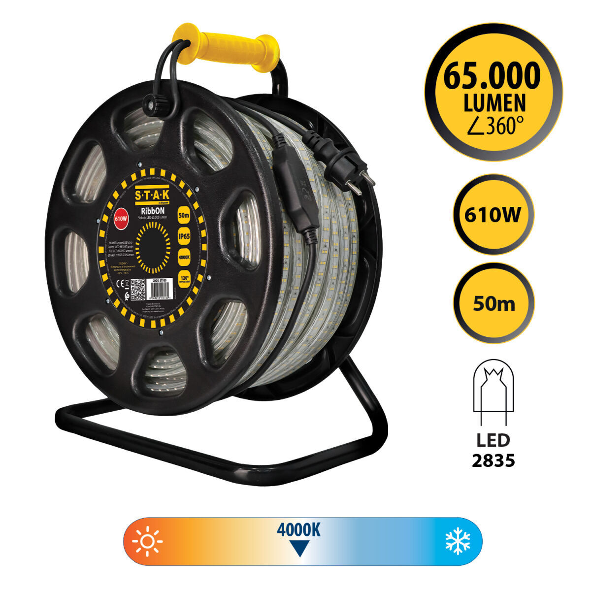 Tiras LED Stak 610 W Luz LED 4000 K 65000 Lm Luz blanca 5 M1208178_4