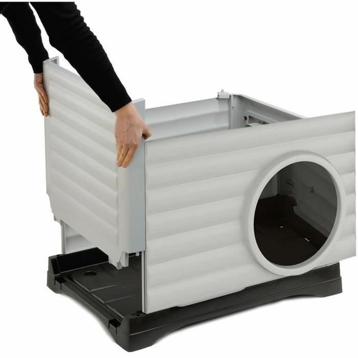 Cama para mascota Ferplast PETVILLA 50 Resina Termoplástico 38,5 x 43 x 38,5 cm Blanco Gris 2 S71016437_1