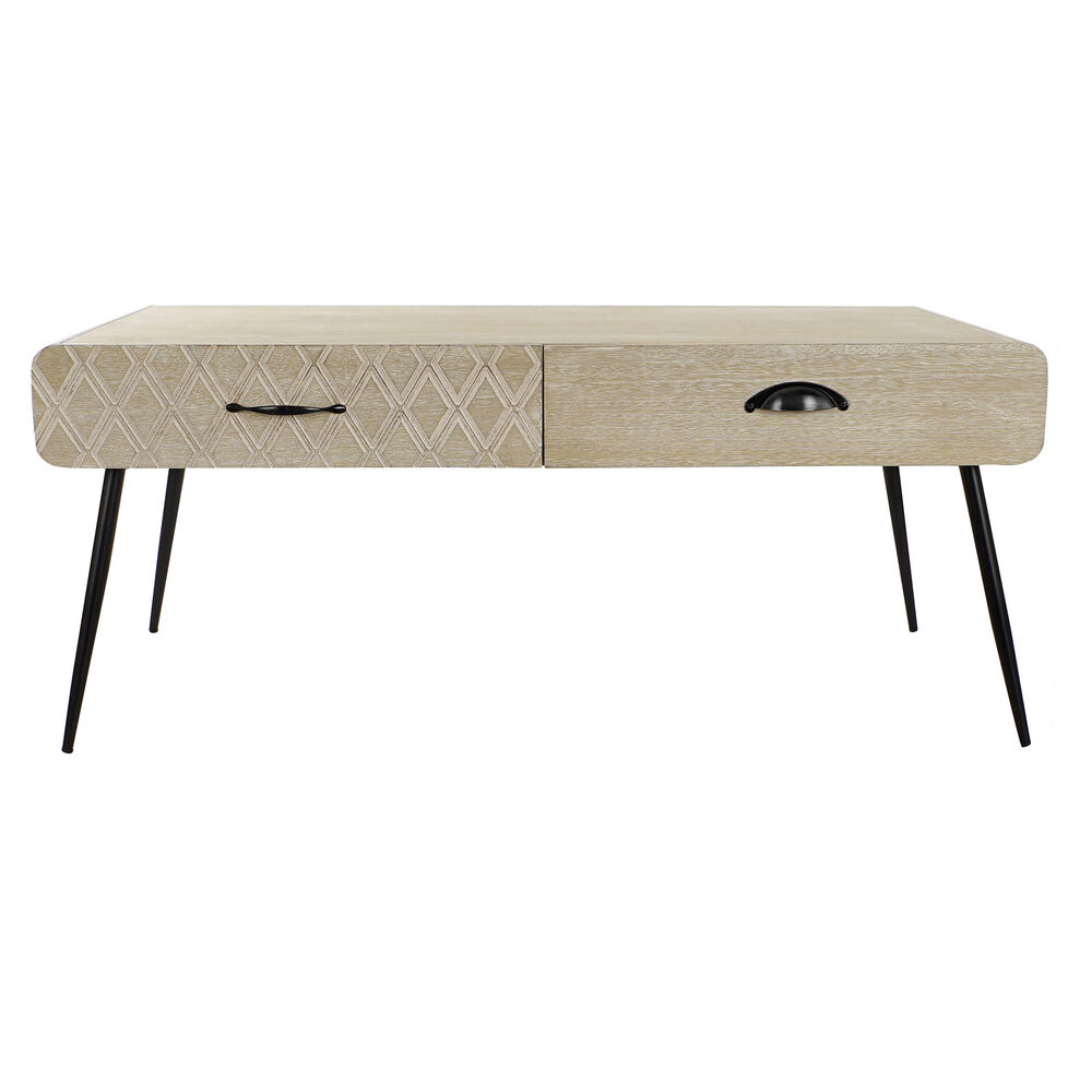 Mesa de Centro DKD Home Decor Negro Multicolor Cobre Natural Metal Madera de Paulonia Madera MDF 100 x 52 x 42,5 cm 100 x 52 x 7 1 S3022321_0