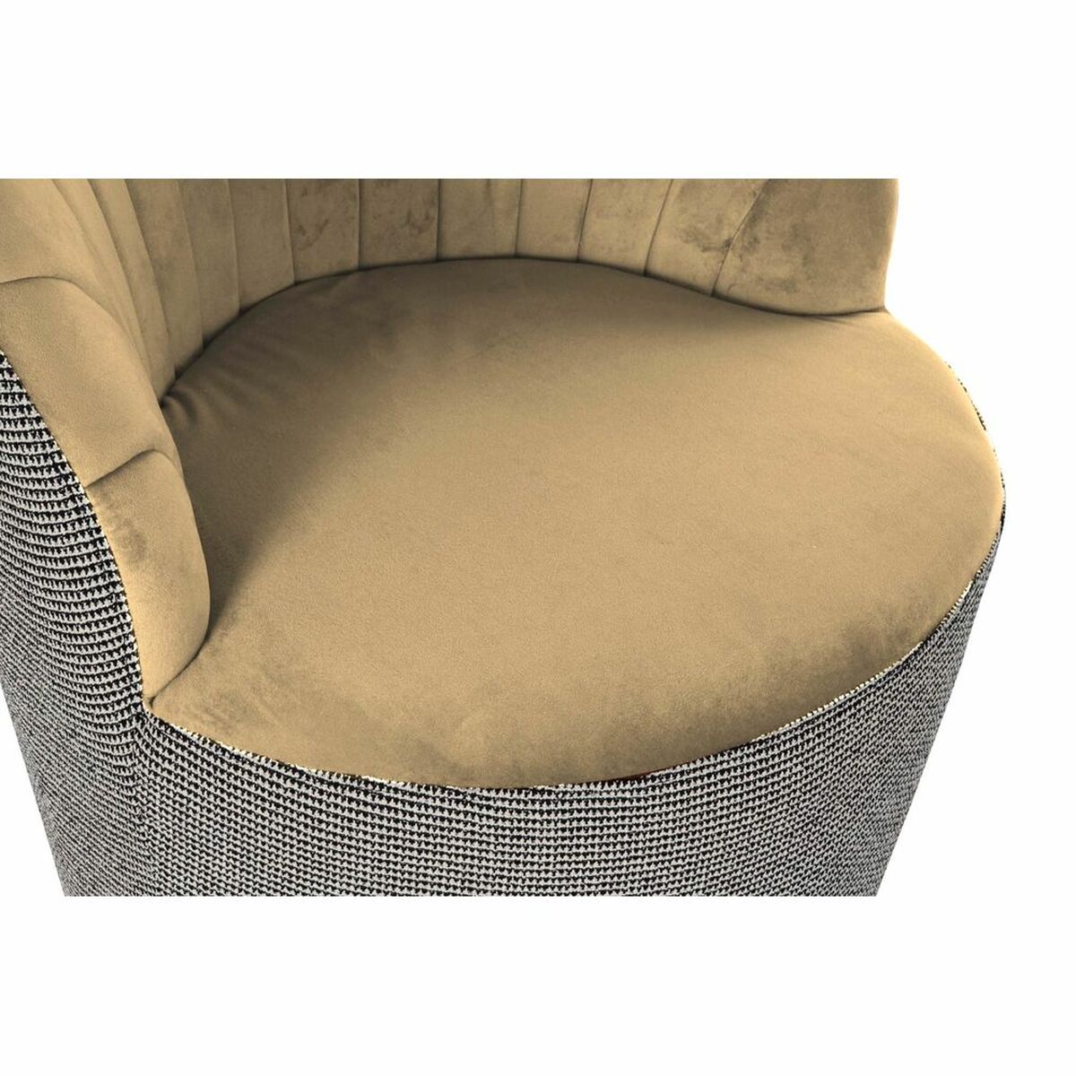 Sillón DKD Home Decor Negro Marrón Poliéster Mostaza (69 x 66 x 85 cm) 2 S3023214_1