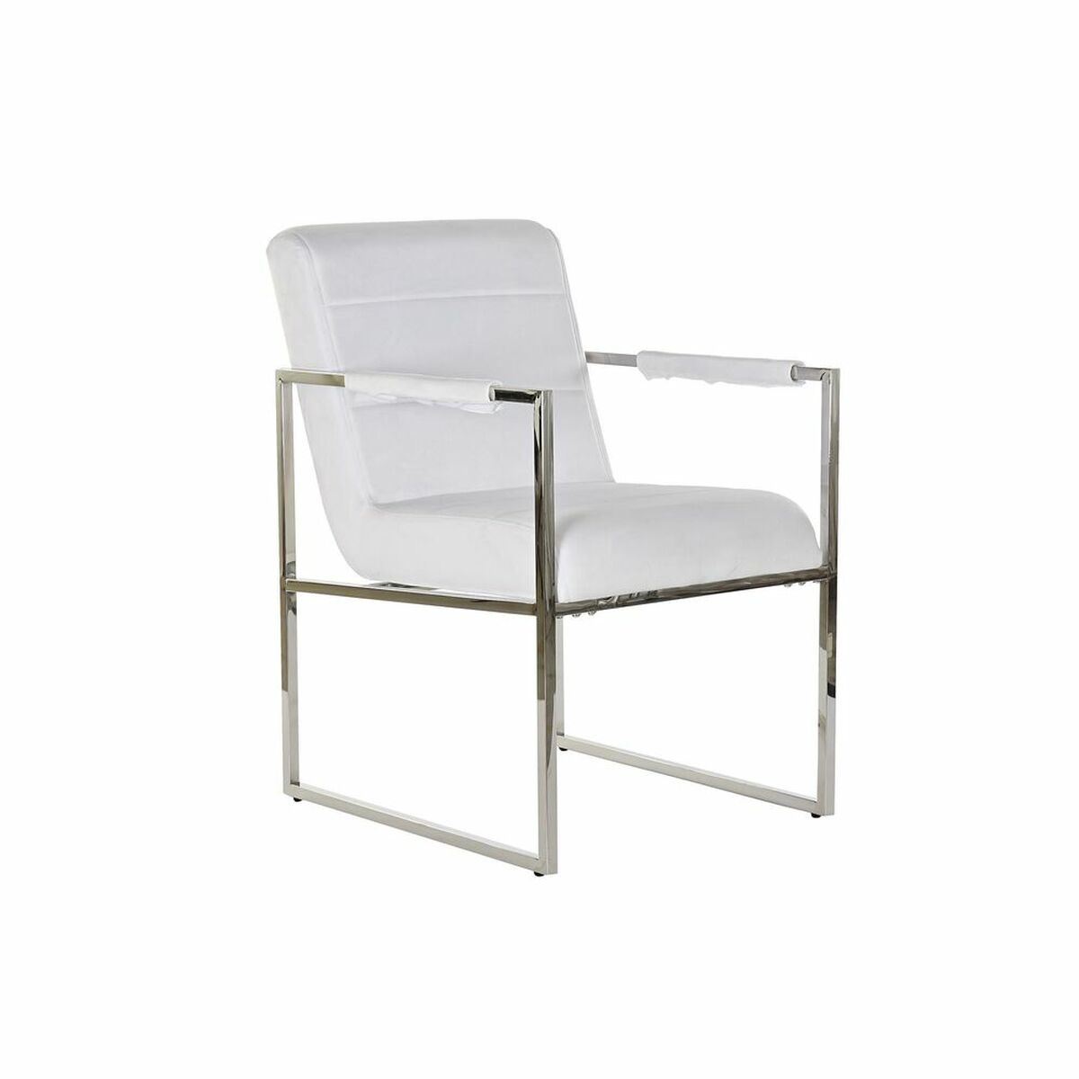 Silla DKD Home Decor Poliéster Acero Blanco (56 x 68 x 92 cm) 1 S3023346_0