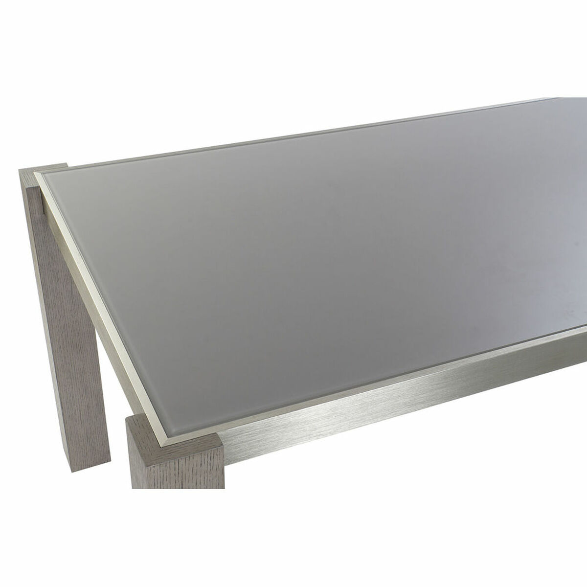 Mesa de Comedor DKD Home Decor Cristal Gris Aluminio Roble Cristal Templado (162 x 92 x 74 cm) 5 S3033039_4
