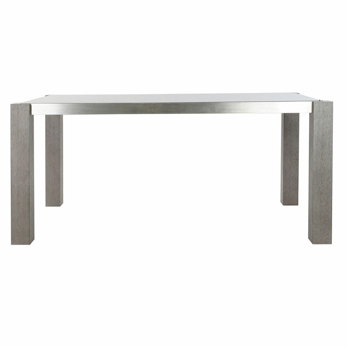 Mesa de Comedor DKD Home Decor Cristal Gris Aluminio Roble Cristal Templado (162 x 92 x 74 cm) 4 S3033039_3