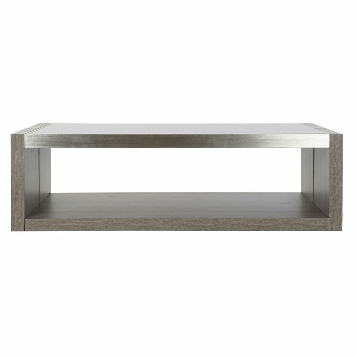 Mesa de Centro DKD Home Decor Cristal Aluminio Roble Cristal Templado (120 x 60 x 37,5 cm) 4 S3033040_3