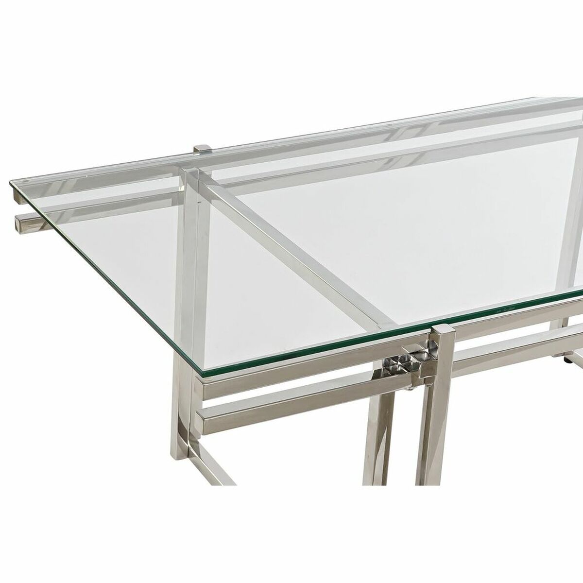 Mesa de Centro DKD Home Decor Cristal Acero Inoxidable (120 x 60 x 45 cm) 5 S3033091_4