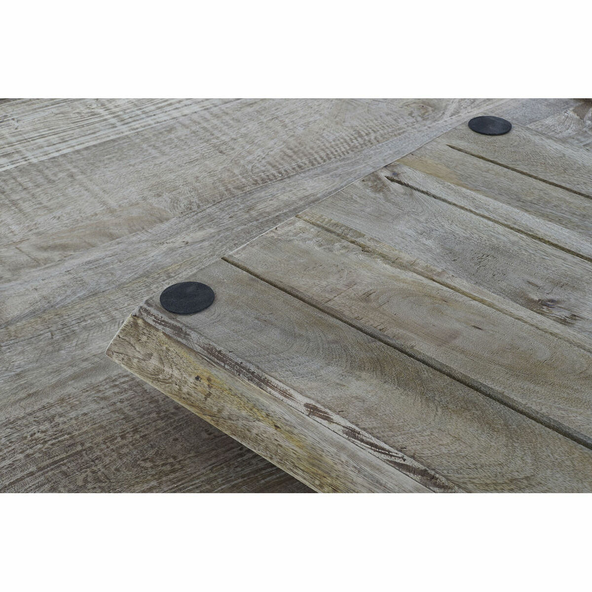 Mesa de Centro DKD Home Decor Negro Natural Madera Metal 120 x 120 x 55 cm 5 S3033101_4