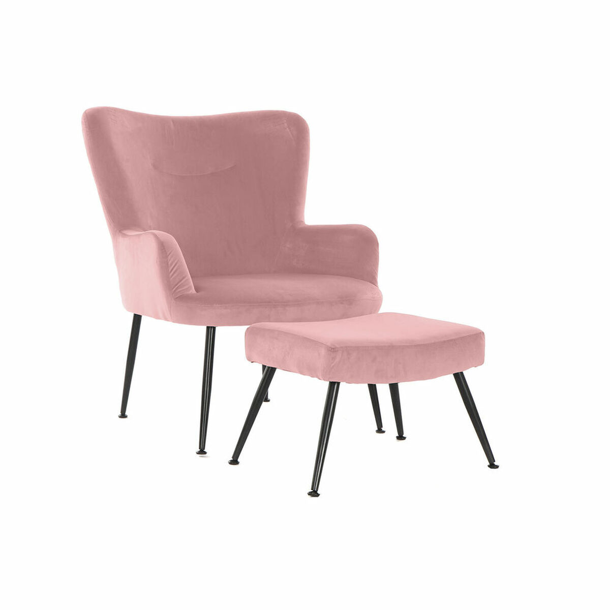 Sillón DKD Home Decor Negro Rosa 70 x 60 x 84 cm 1 S3023869_0