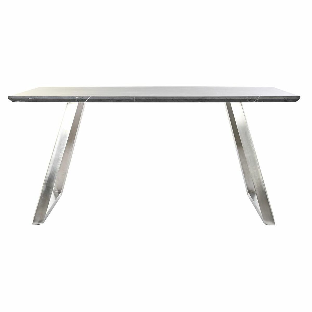 Mesa de Comedor DKD Home Decor Negro Acero Madera MDF 160 x 90 x 76 cm 6 S3033538_5