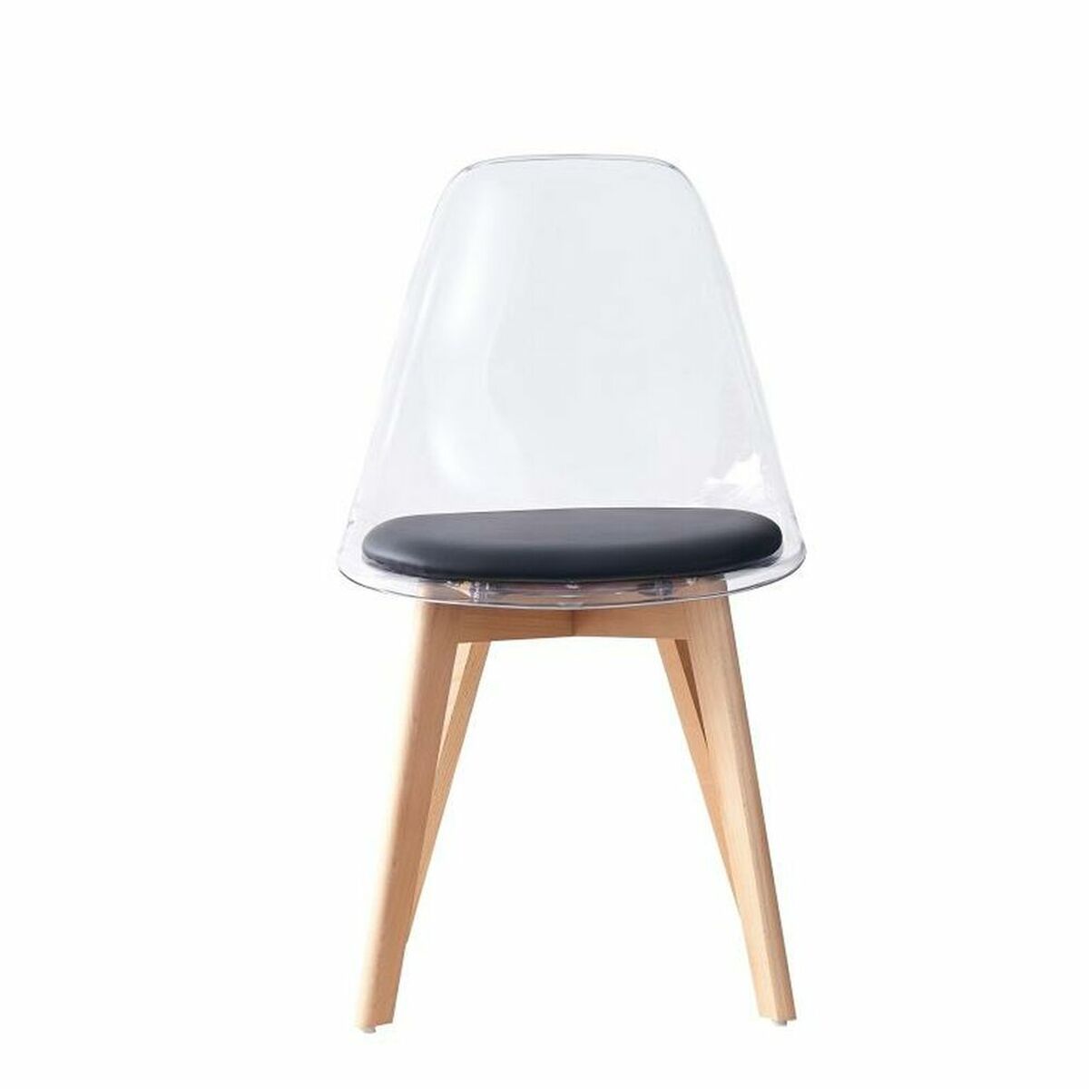 Silla de Comedor DKD Home Decor Negro Multicolor Natural 30 x 40 cm 54 x 47 x 81 cm 2 S3033603_1