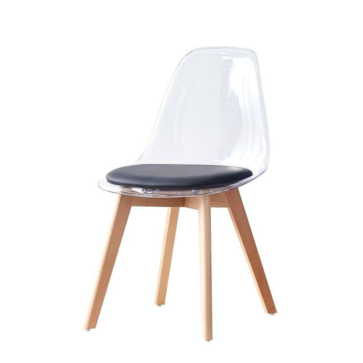 Silla de Comedor DKD Home Decor Negro Multicolor Natural 30 x 40 cm 54 x 47 x 81 cm 1 S3033603_0