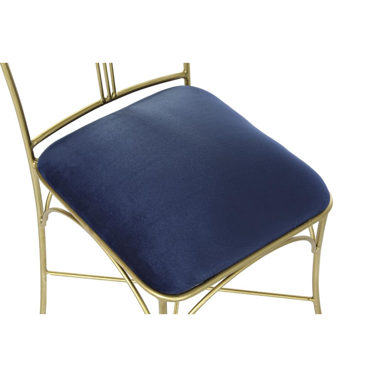 Silla de Comedor DKD Home Decor Azul Dorado 45 x 42 x 88,5 cm 4 S3033631_3