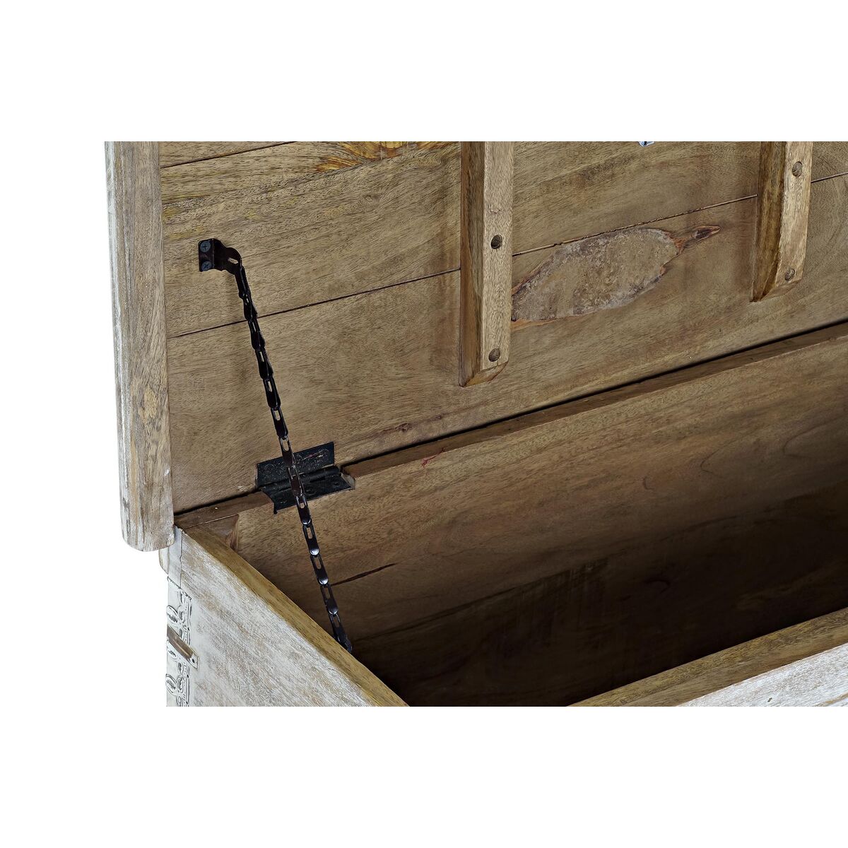 Arcón DKD Home Decor 88 x 40 x 45 cm Blanco Latón Madera de mango 8 S3033768_7