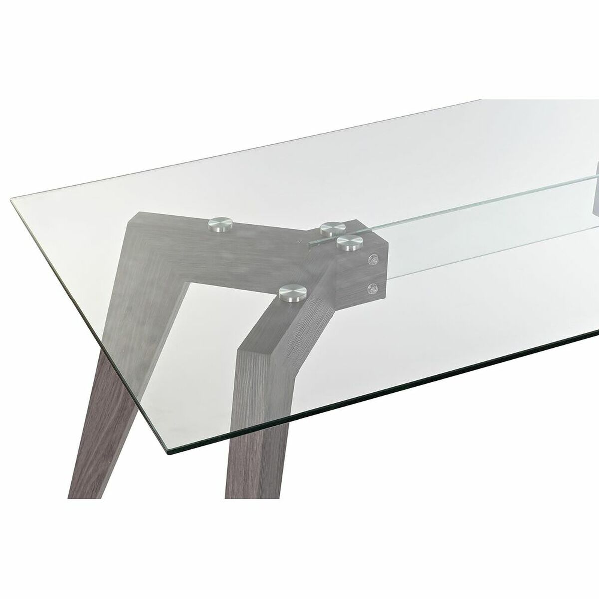 Mesa de Comedor DKD Home Decor Cristal Gris Transparente Madera MDF (160 x 90 x 75 cm) 6 S3033985_5