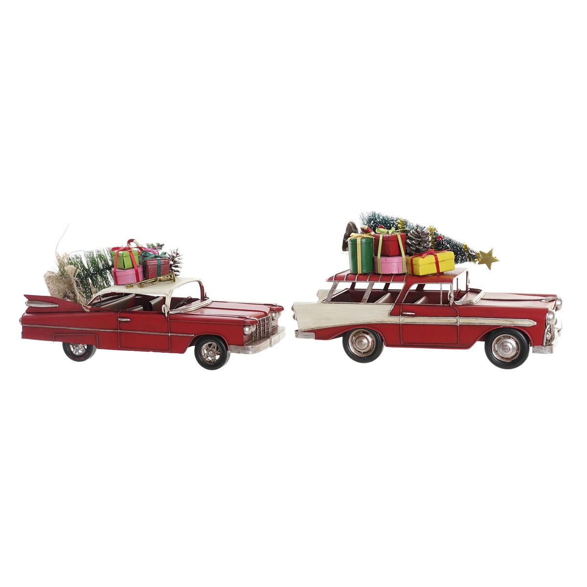 Adorno Navideño DKD Home Decor Coche Metal (26 x 10 x 12 cm) (2 Unidades) 1 S3035413_0