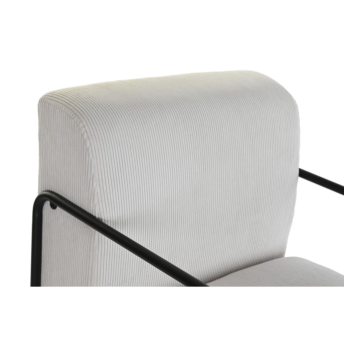 Sillón DKD Home Decor Negro Poliéster Blanco Hierro (64 x 74 x 79 cm) 2 S3034150_1