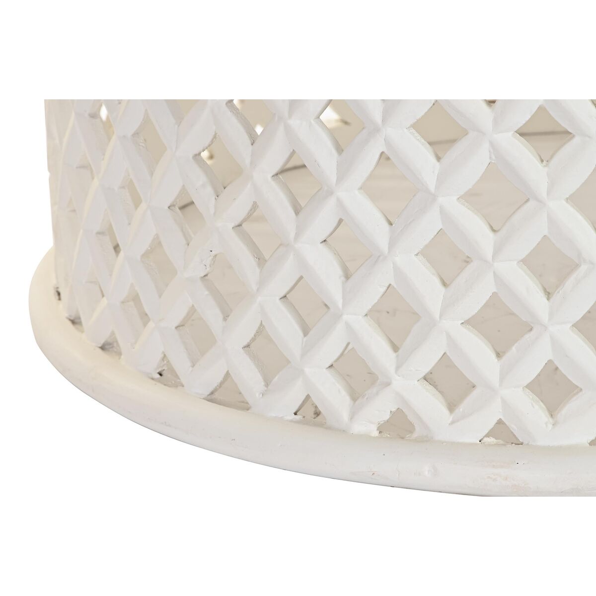 Mesa de Centro DKD Home Decor Blanco Natural Aluminio Madera de mango 81 x 81 x 45 cm 2 S3034346_1