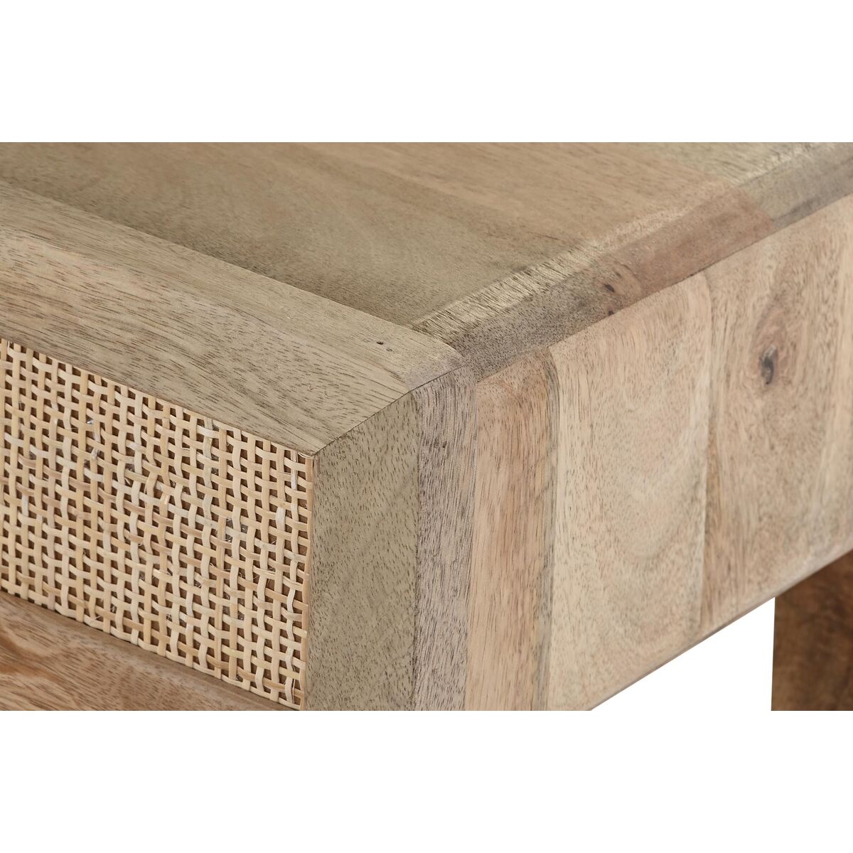 Mesita de Noche DKD Home Decor Marrón Natural Madera de mango 50 x 40 x 50 cm 5 S3034435_4