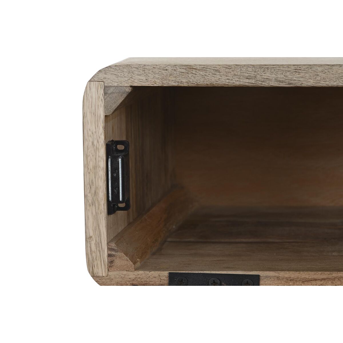 Mesita de Noche DKD Home Decor Marrón Natural Madera de mango 50 x 40 x 50 cm 3 S3034435_2