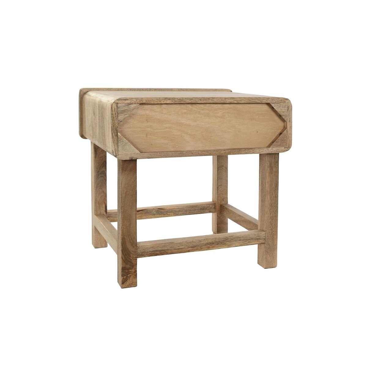 Mesita de Noche DKD Home Decor Marrón Natural Madera de mango 50 x 40 x 50 cm 2 S3034435_1