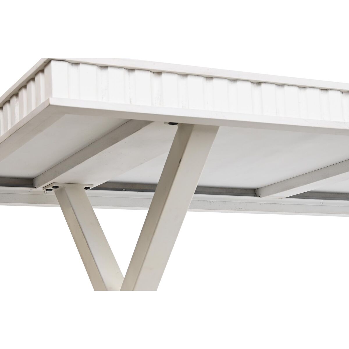 Mesa de Comedor DKD Home Decor Blanco Metal Madera de mango 180 x 90 x 76 cm 4 S3040352_3
