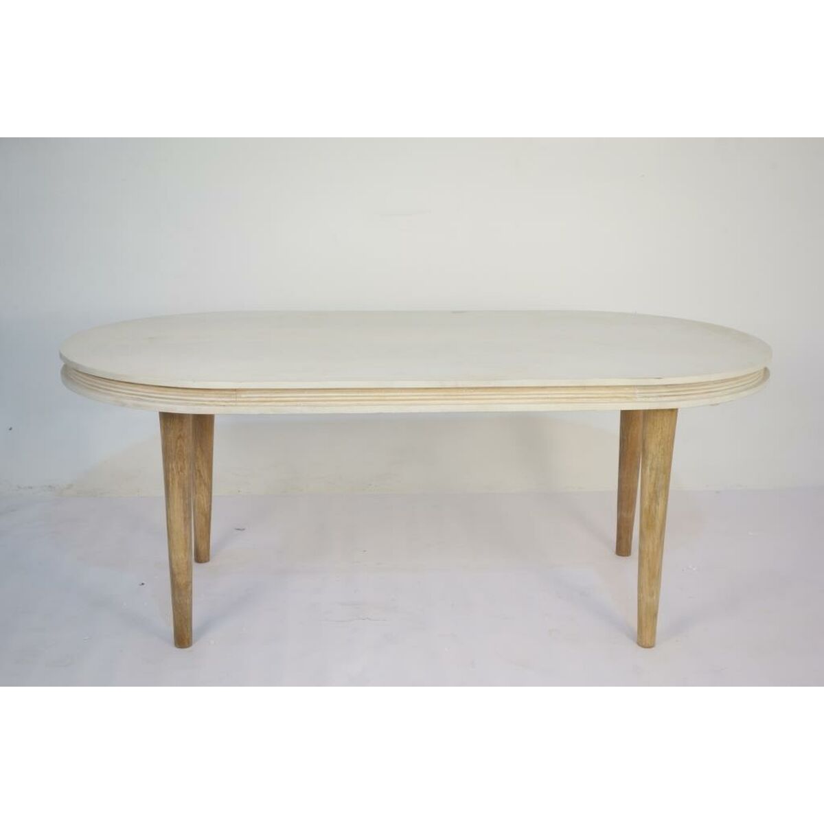 Mesa de Comedor DKD Home Decor Blanco Dorado Latón Madera de mango 180 x 90 x 76 cm 4 S3040357_3