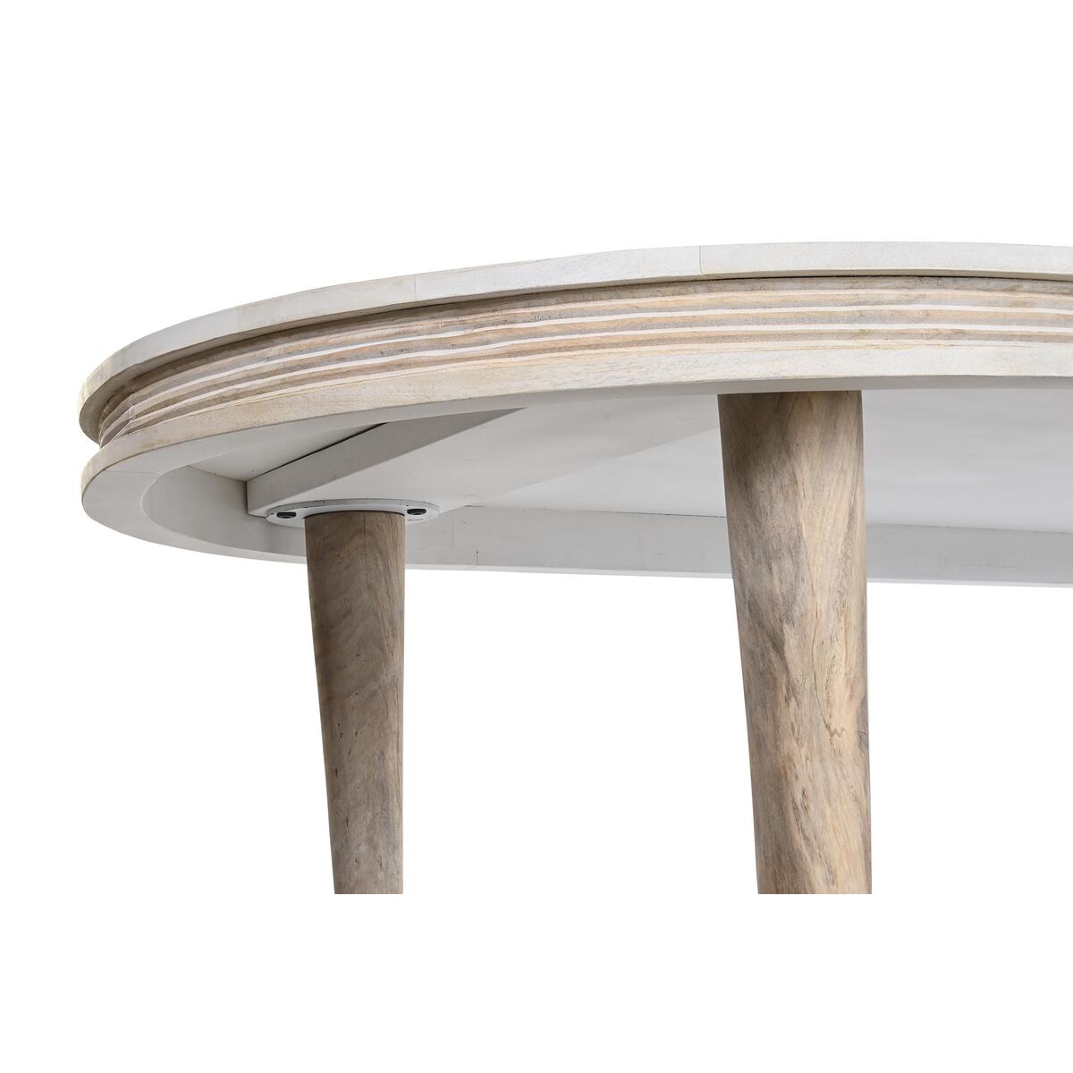 Mesa de Comedor DKD Home Decor Blanco Dorado Latón Madera de mango 180 x 90 x 76 cm 2 S3040357_1