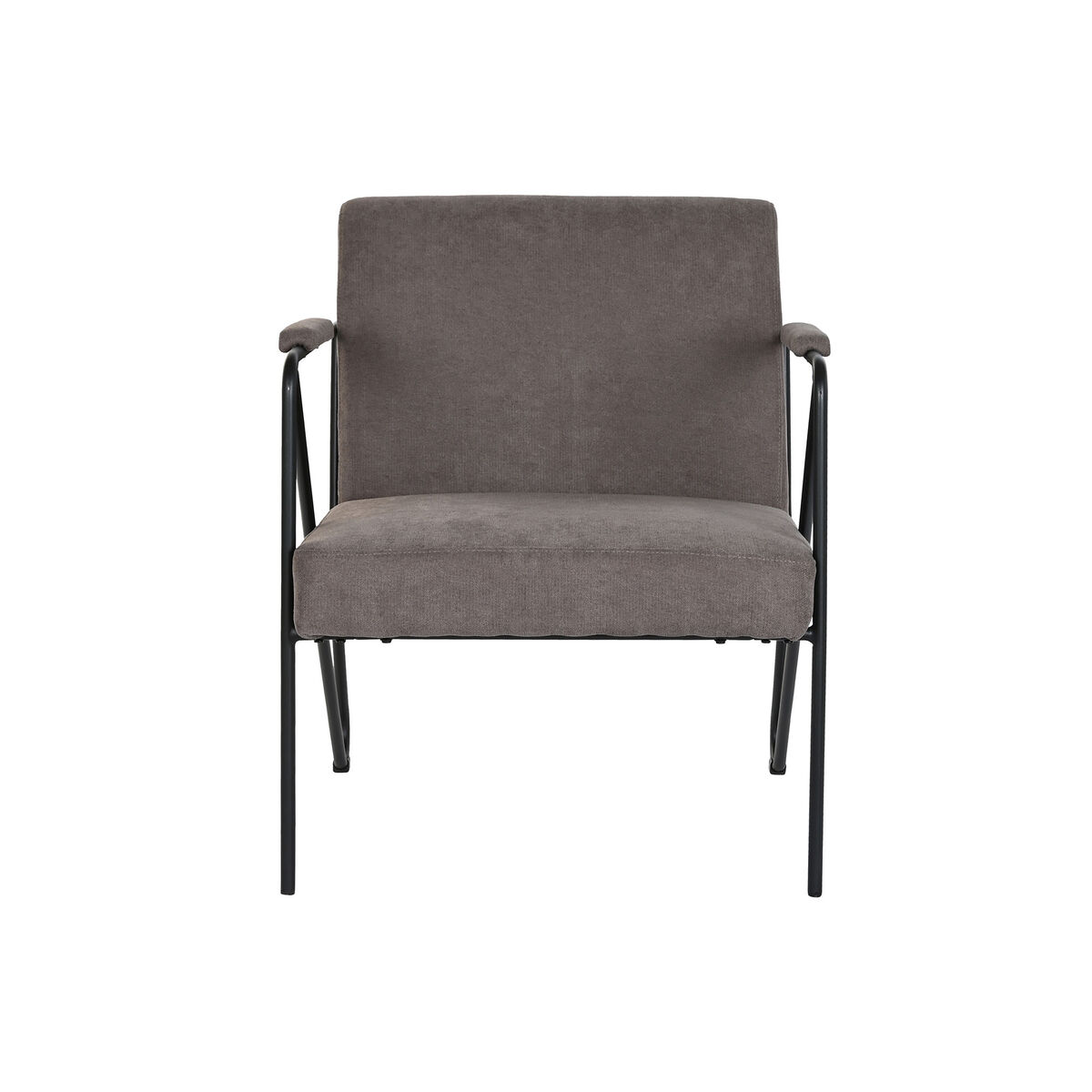 Sillón DKD Home Decor Gris Metal Poliéster (64 x 69,5 x 76 cm) 2 S3040710_1