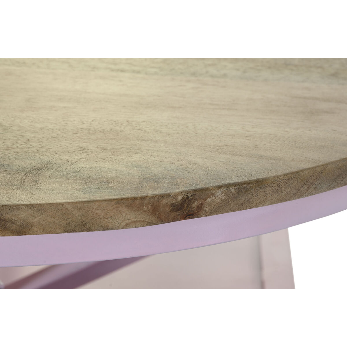 Mesa auxiliar DKD Home Decor Rosa claro Hierro Madera de mango 116 x 72 x 110 cm 2 S3044047_1