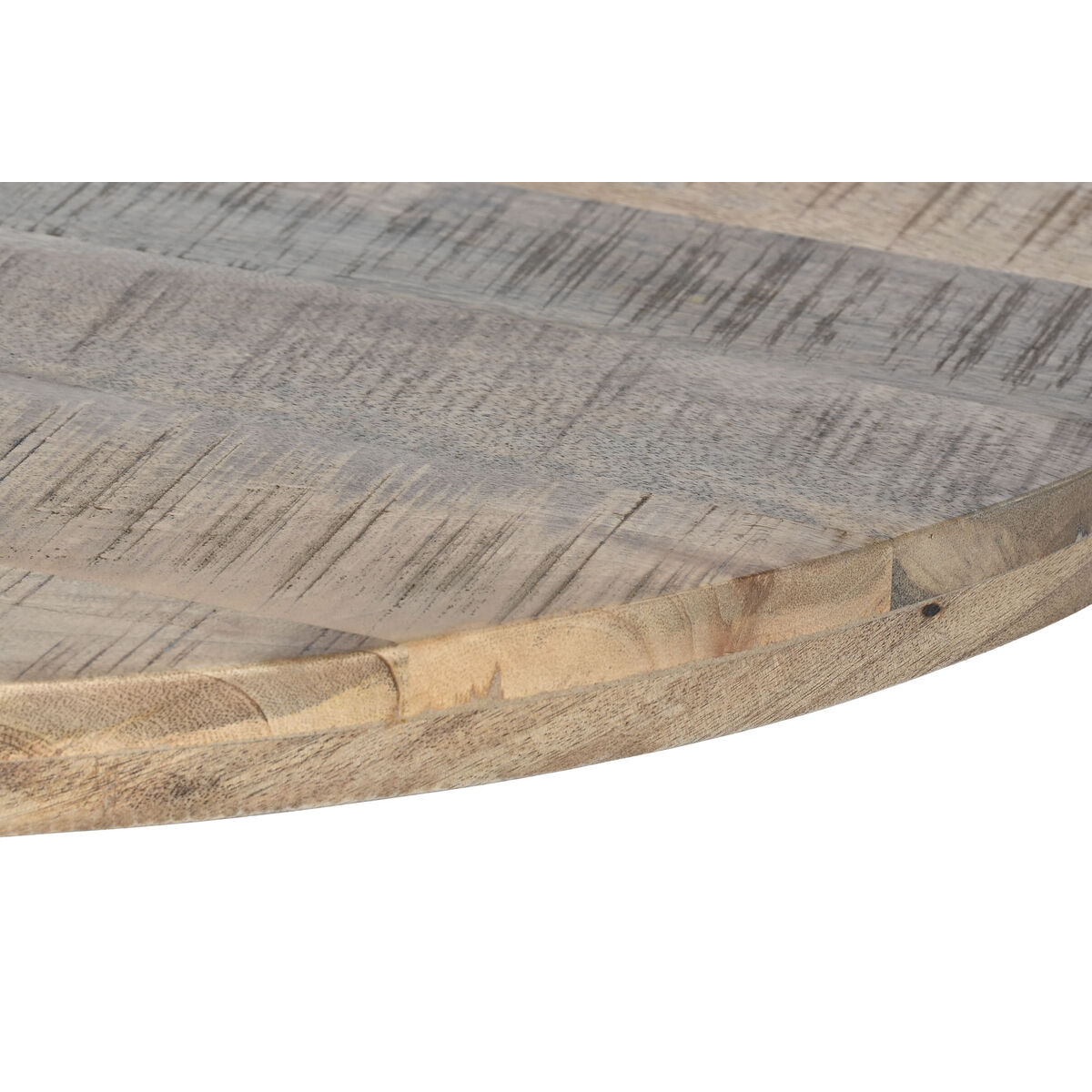 Mesa de Comedor DKD Home Decor Natural Negro Metal Madera de mango 200 x 100 x 76 cm 5 S3044176_4