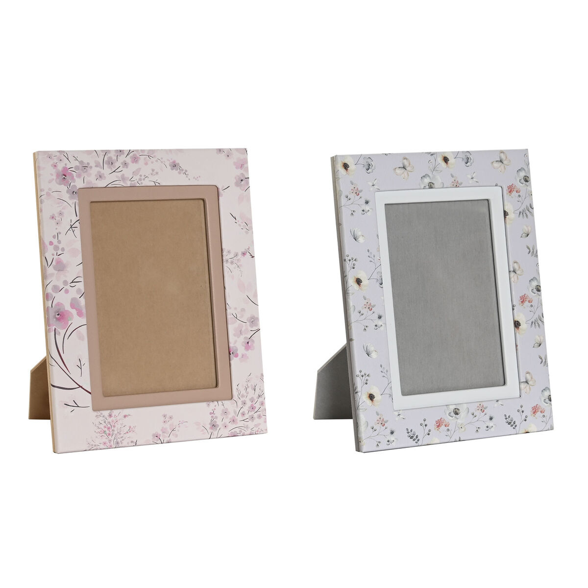 Marco de Fotos DKD Home Decor Azul Blanco Gris Camel Rosa claro PVC Aluminio (2 Unidades) 3 S3043926_2
