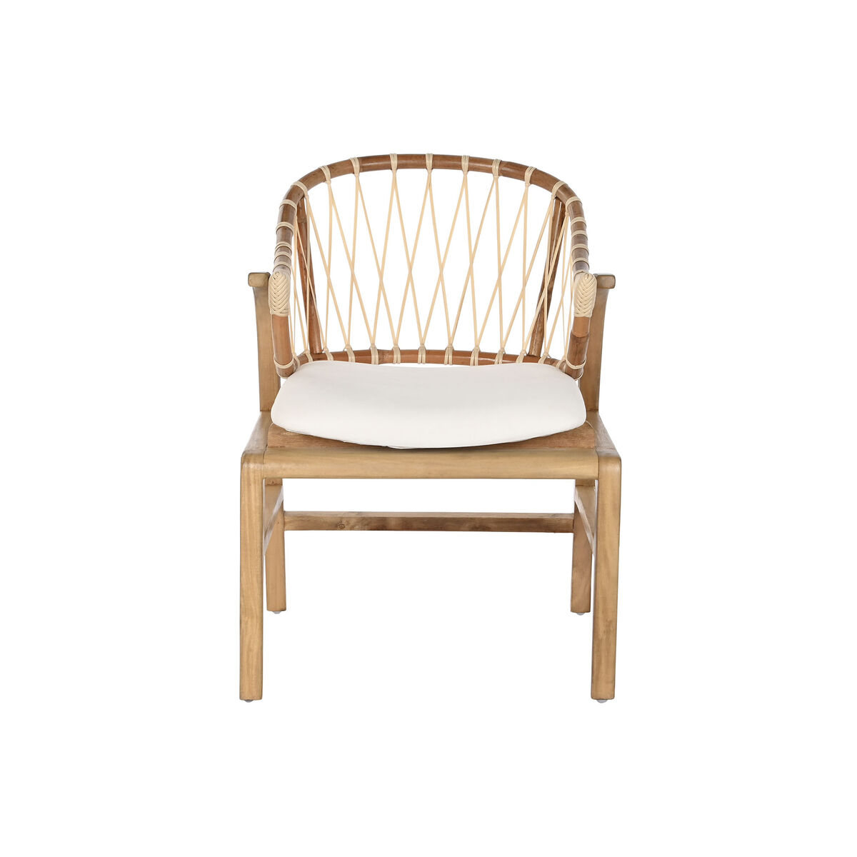 Silla DKD Home Decor Blanco Natural 57 x 68 x 79 cm 57 x 65 x 79 cm 4 S3052721_3