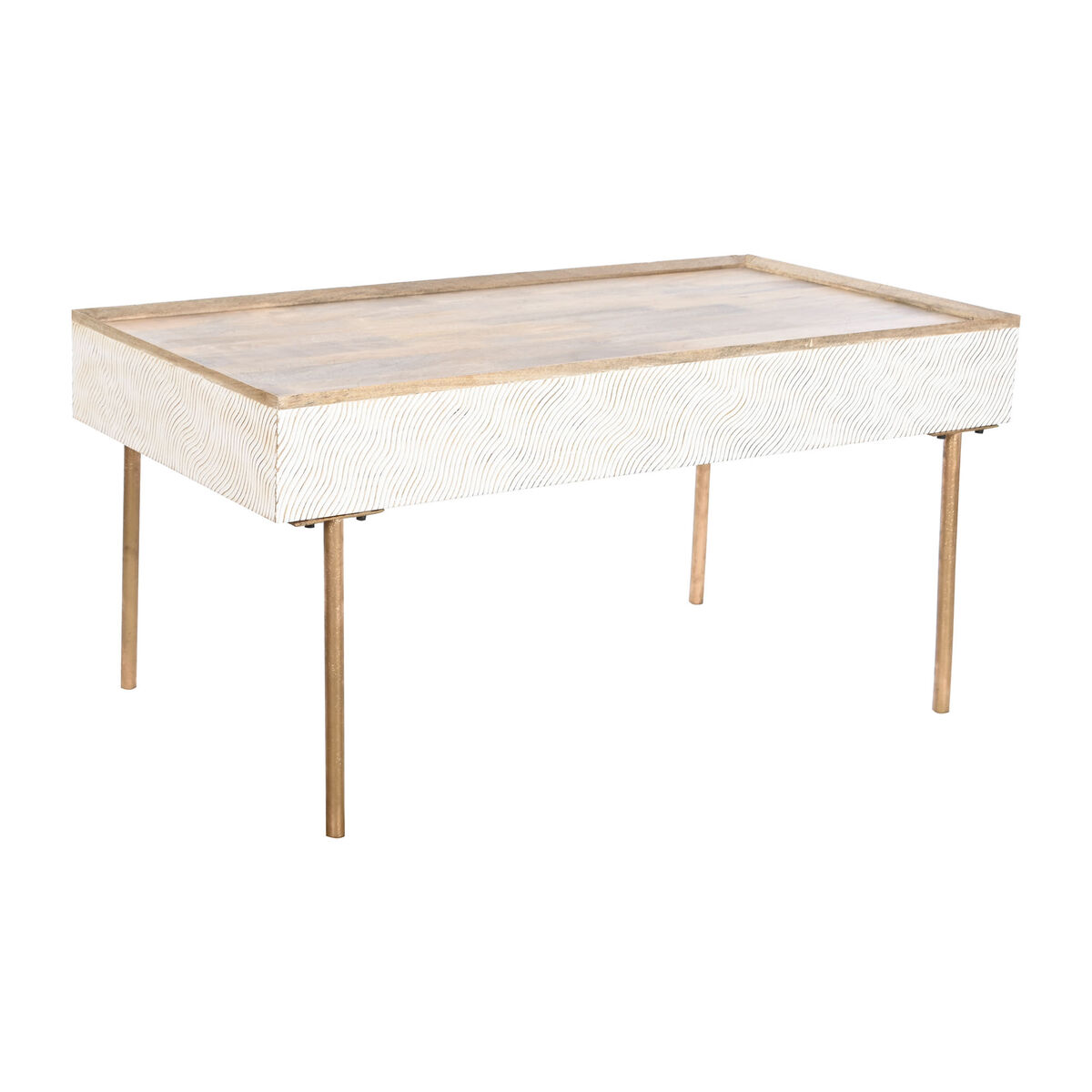 Mesa de Centro Home ESPRIT Hierro Madera de mango 120 x 60 x 57 cm 1 S3054408_0