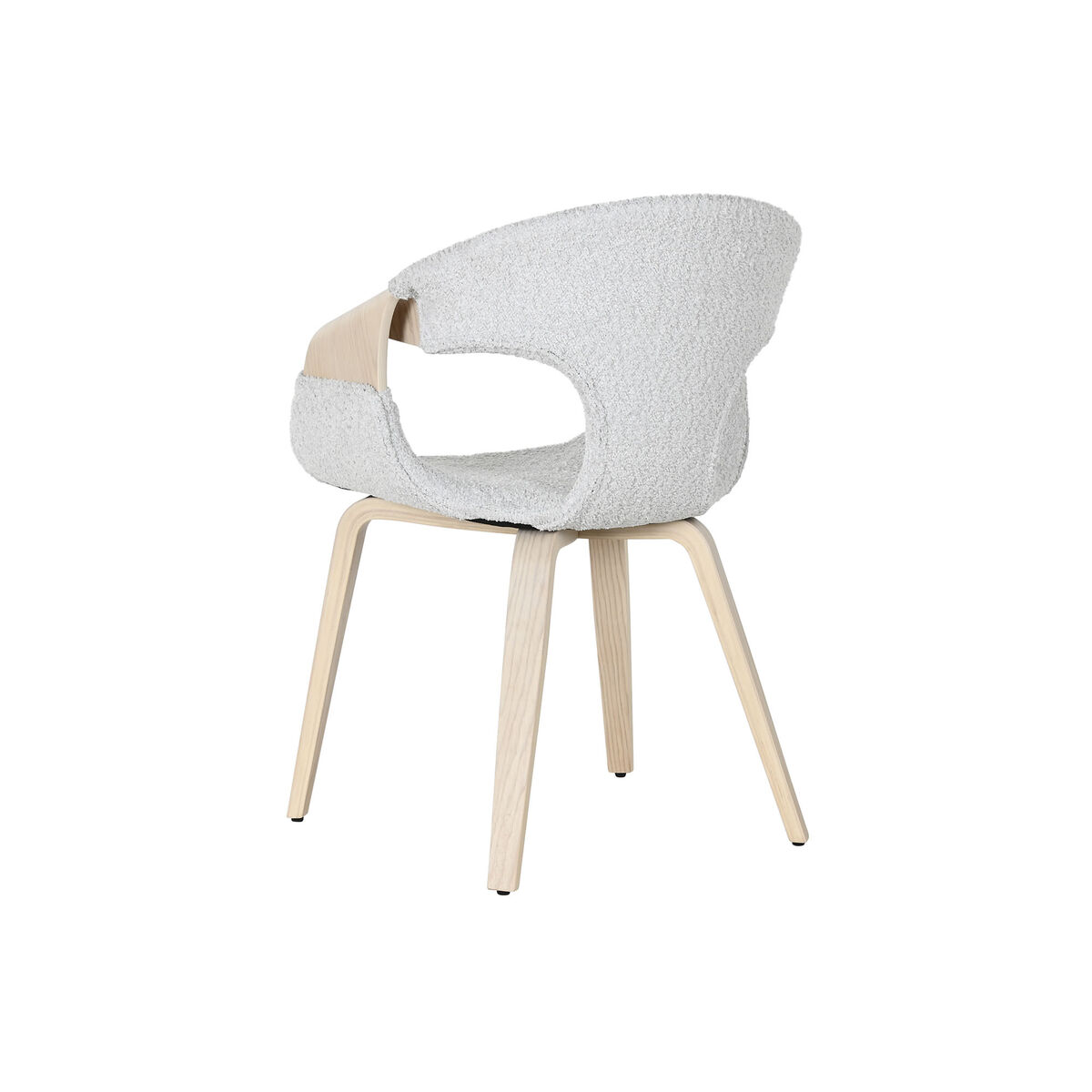 Silla de Comedor Home ESPRIT Gris Poliéster Madera 55,5 x 67,5 x 80,5 cm 3 S3058037_2