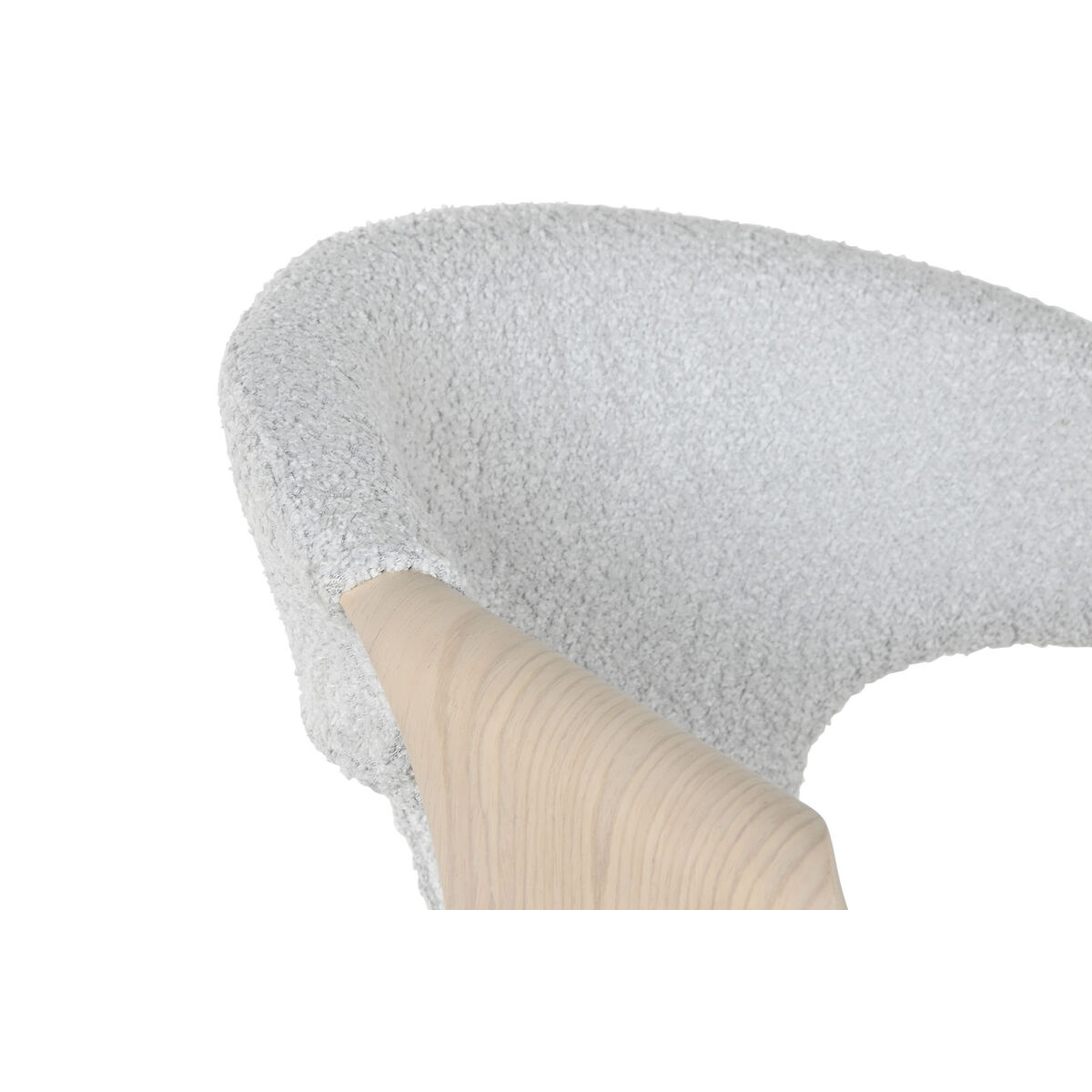 Silla de Comedor Home ESPRIT Gris Poliéster Madera 55,5 x 67,5 x 80,5 cm 5 S3058037_4