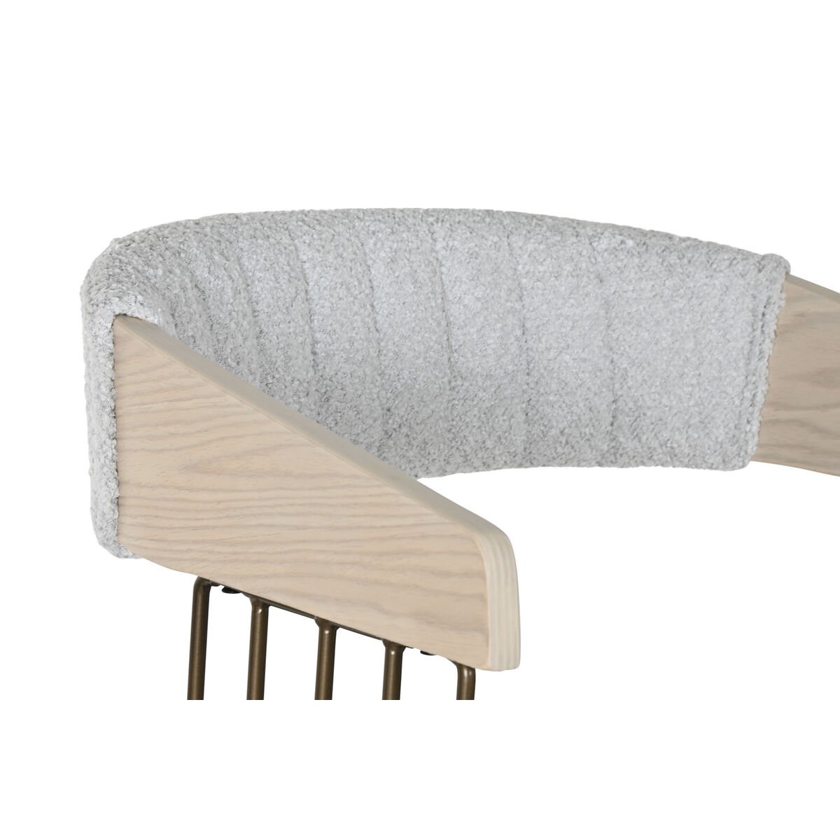 Silla de Comedor Home ESPRIT Gris Poliéster Madera 51 x 55 x 91 cm 5 S3058043_4