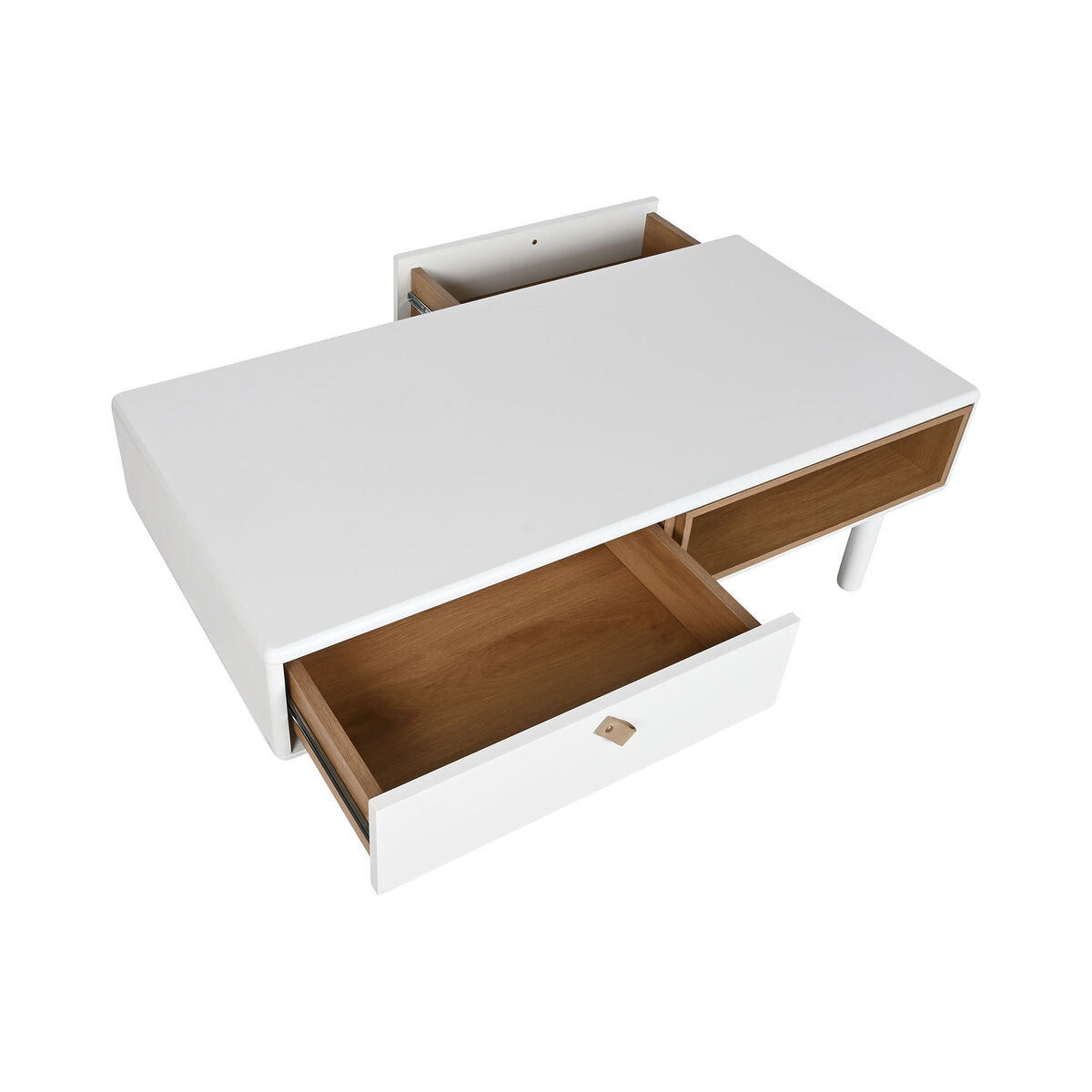 Mesa de Centro Home ESPRIT Blanco Natural Poliuretano Madera MDF 120 x 60 x 40 cm 2 S3056994_1