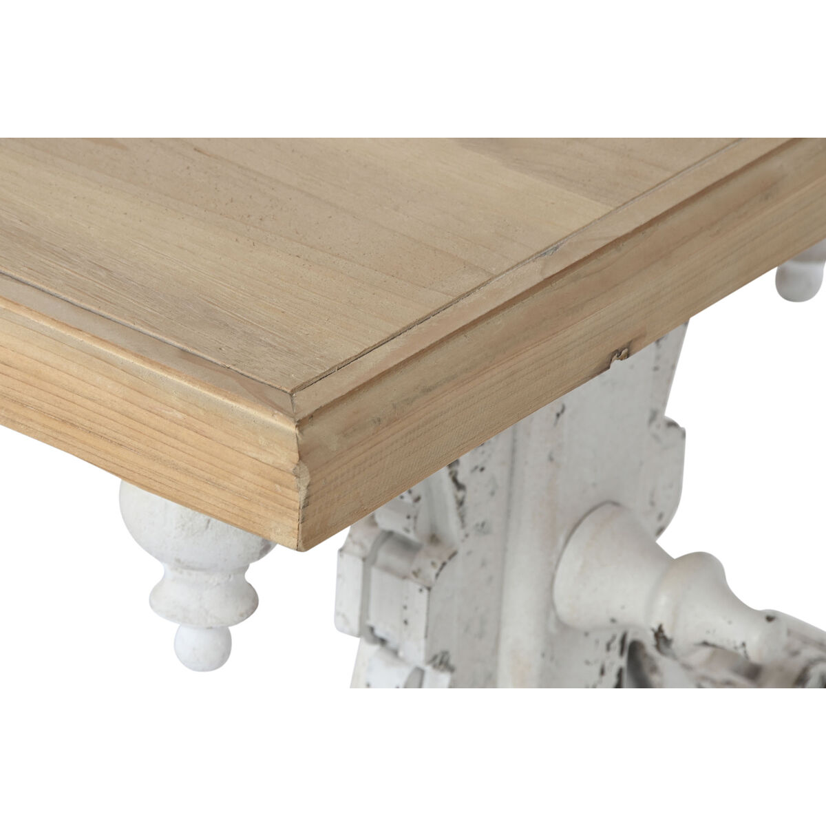 Mesa de Centro Home ESPRIT Blanco Natural Madera de abeto Madera MDF 110 x 65 x 46 cm 3 S3056246_2