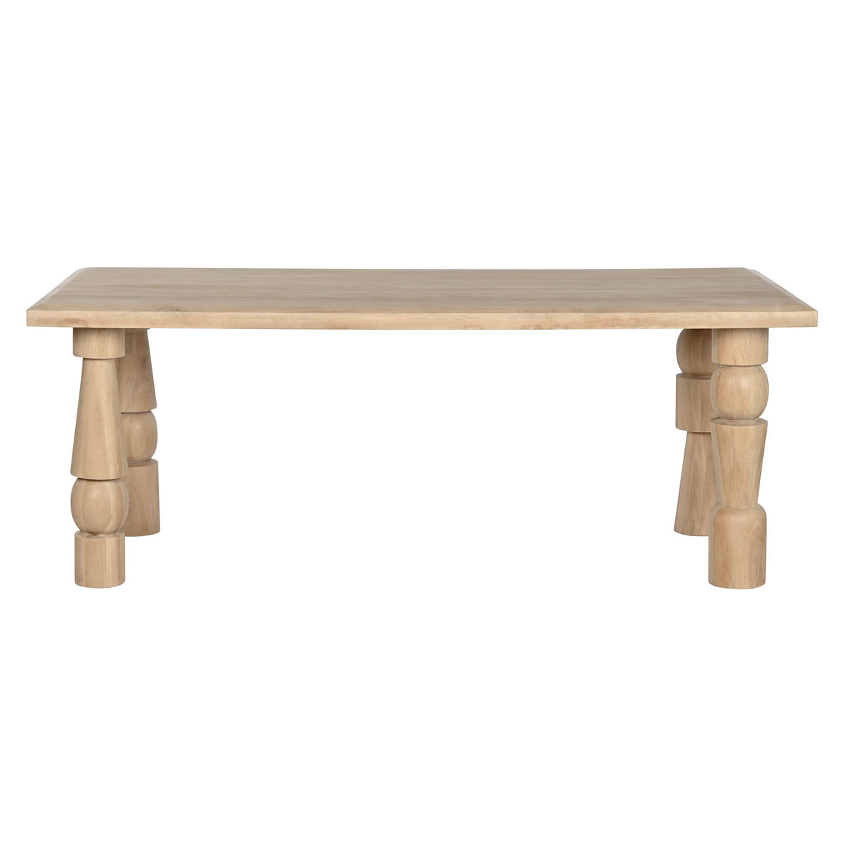 Mesa de Comedor Home ESPRIT Natural Madera de mango 200 x 90 x 76 cm 7 S3057157_6