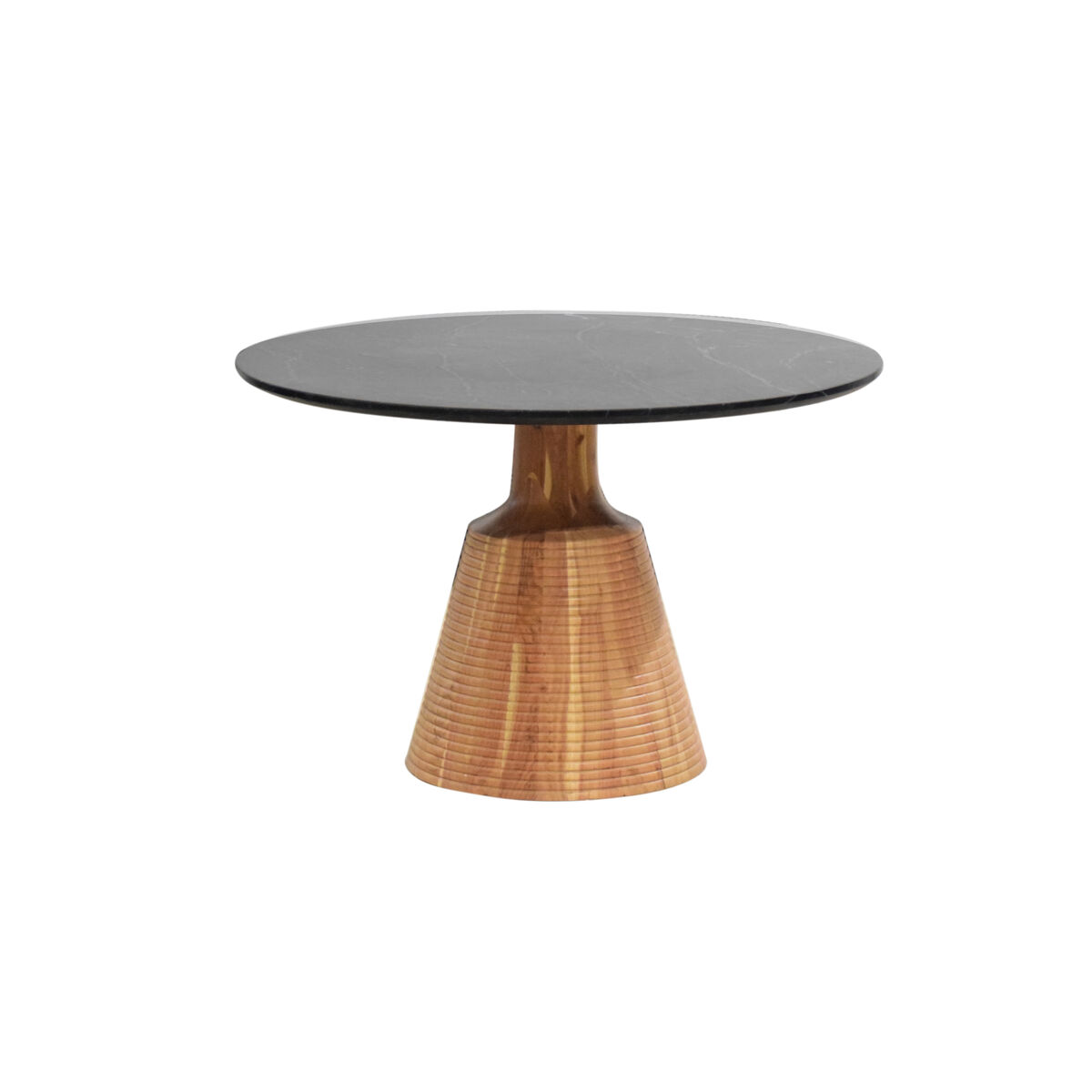 Mesa de Comedor Home ESPRIT Negro Natural Mármol Madera de acacia 115 x 115 x 76 cm 1 S3058085_0