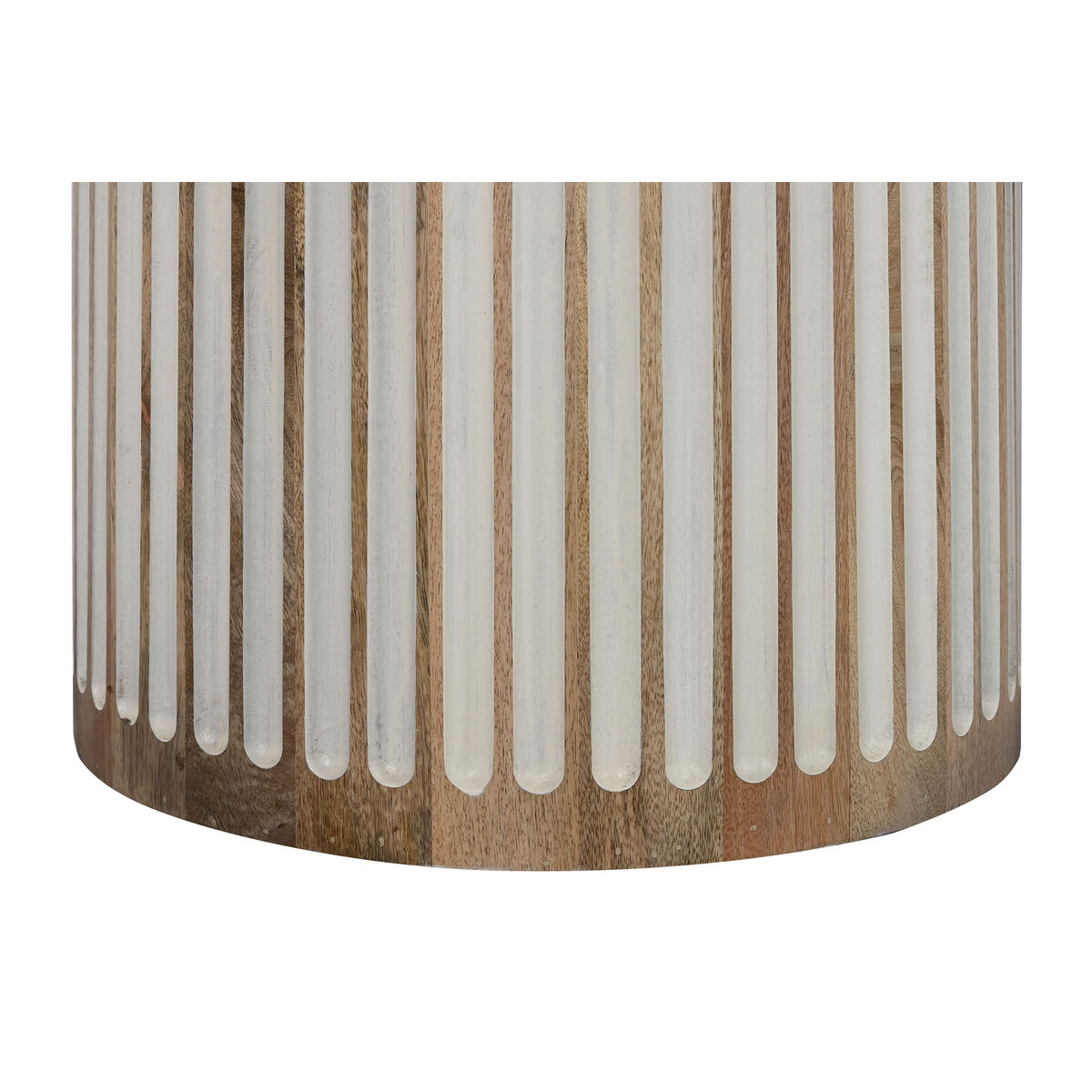 Mesa de Comedor Home ESPRIT Blanco Natural Mármol Madera de mango 120 x 120 x 76 cm 5 S3059611_4