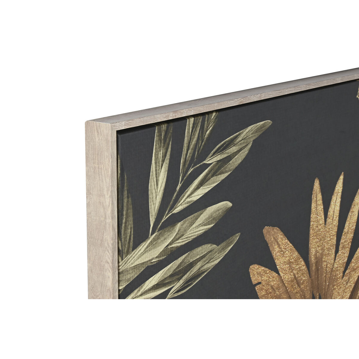 Lienzo Home ESPRIT Negro Verde Dorado Palmeras Tropical 103 x 4,5 x 143 cm (2 Unidades) 2 S3057816_1