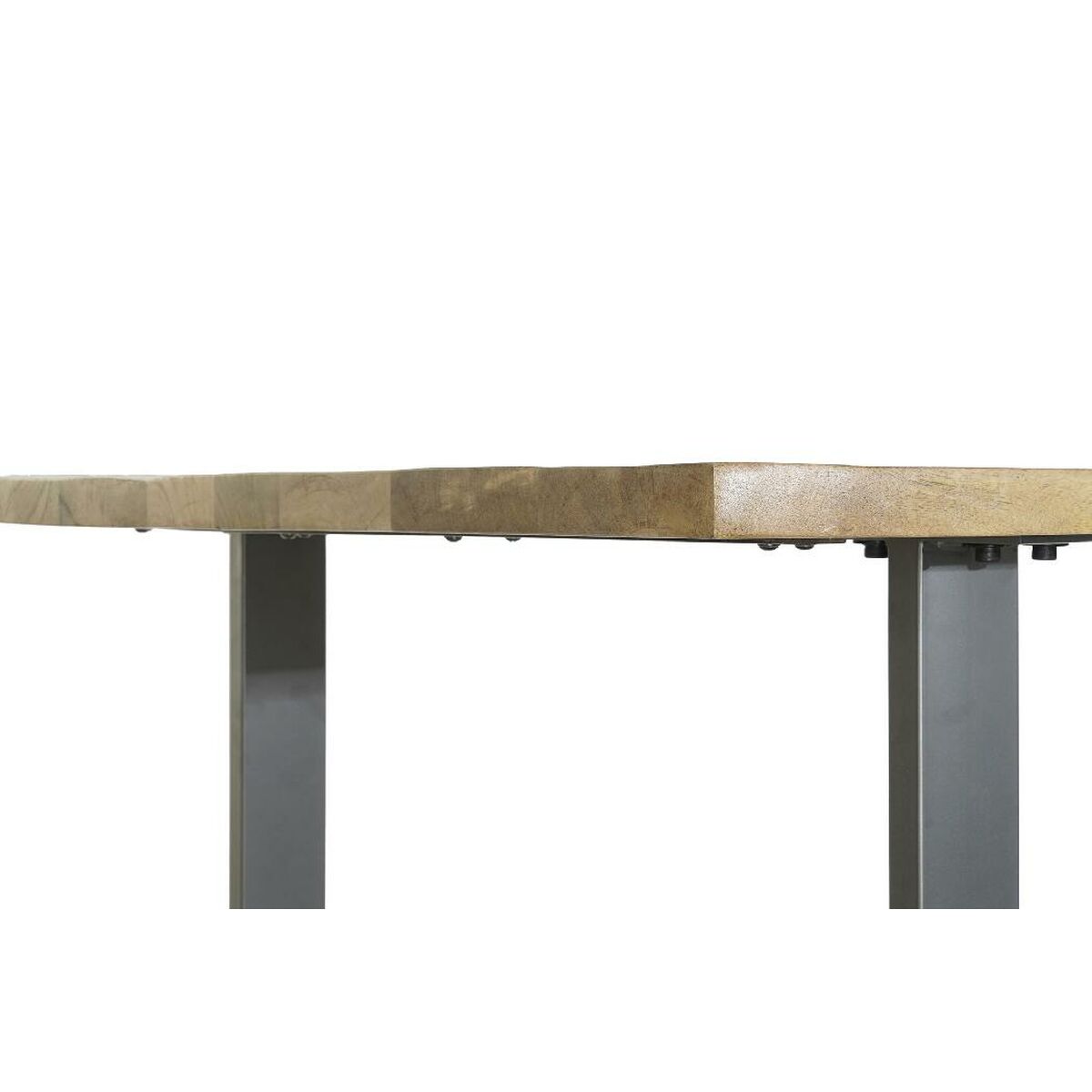 Mesa de Comedor Home ESPRIT Negro Natural Metal Madera de mango 200 x 100 x 76 cm 4 S3059814_3