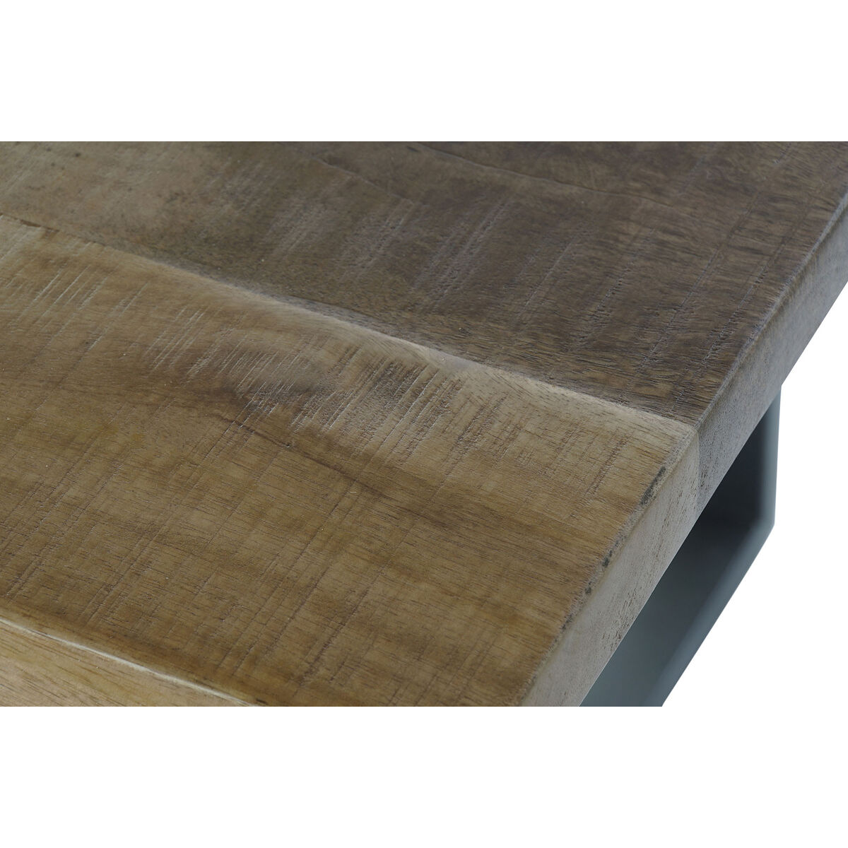 Mesa de Comedor Home ESPRIT Negro Natural Metal Madera de mango 200 x 100 x 76 cm 6 S3059814_5