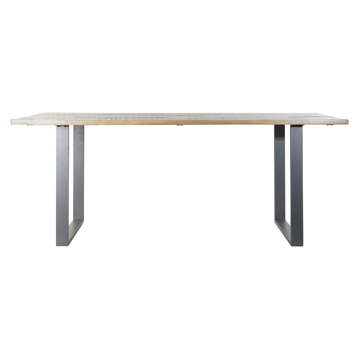 Mesa de Comedor Home ESPRIT Negro Natural Metal Madera de mango 200 x 100 x 76 cm 7 S3059814_6