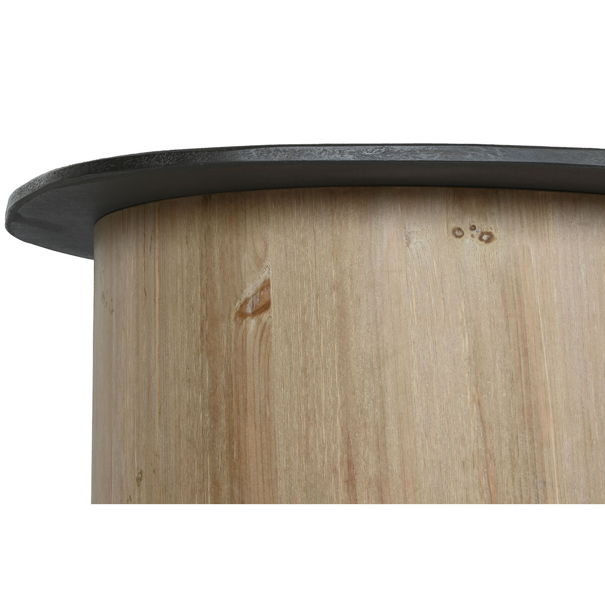 Mesa de Centro Home ESPRIT Natural Marrón oscuro Abeto 90 x 90 x 40 cm 4 S3058185_3