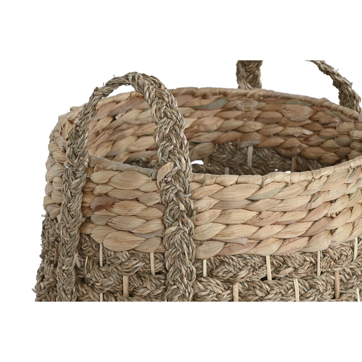 Cesta Decorativa Home ESPRIT Natural Tropical 35 x 35 x 45 cm (2 Piezas) 3 S3058551_2