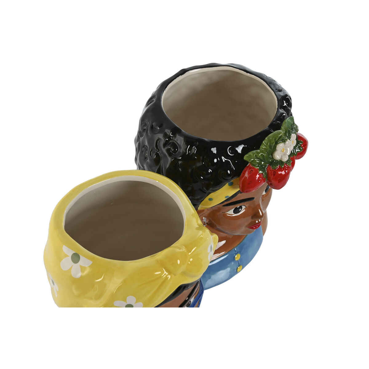 Macetero Home ESPRIT Multicolor Dolomita Urbano 16 x 13 x 24 cm (2 Unidades) 3 S3059743_2