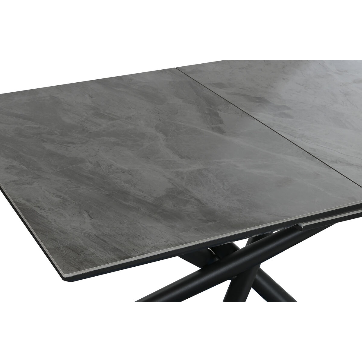 Mesa de Comedor Home ESPRIT Negro Gris Metal Cerámica 160 x 90 x 76 cm 2 S3059022_1